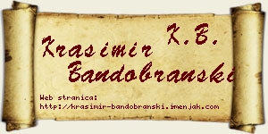 Krasimir Bandobranski vizit kartica